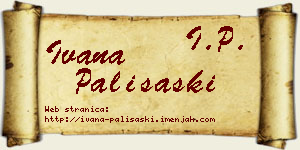 Ivana Pališaški vizit kartica